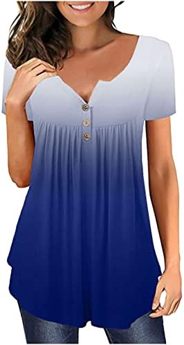 גבירותיי עניבת אופנה קיץ כפתור צבעוני צבע חולצה עליונה טוניקה רופפת חולצה חולצות זורמת לנשים