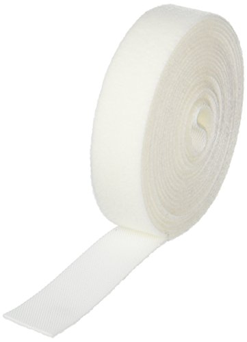 VELCRO 1813-OW-PB/B White Nylon Velcro onewrap רצועה, וו ולולאה, 3/4 רוחב, 10 'אורך